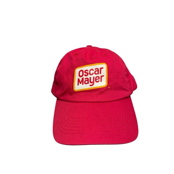 Oscar Mayer Strapback Baseball Cap Red One Size Adjustable Cotton Hit Wear - Picture 1 of 7